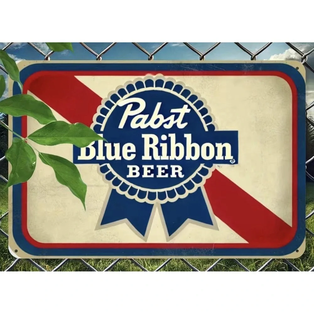 Pabst Blue Ribbon Beer Tin Sign 8x12 ORIGINAL SINCE 1844 Bar Man cave Garage PBR